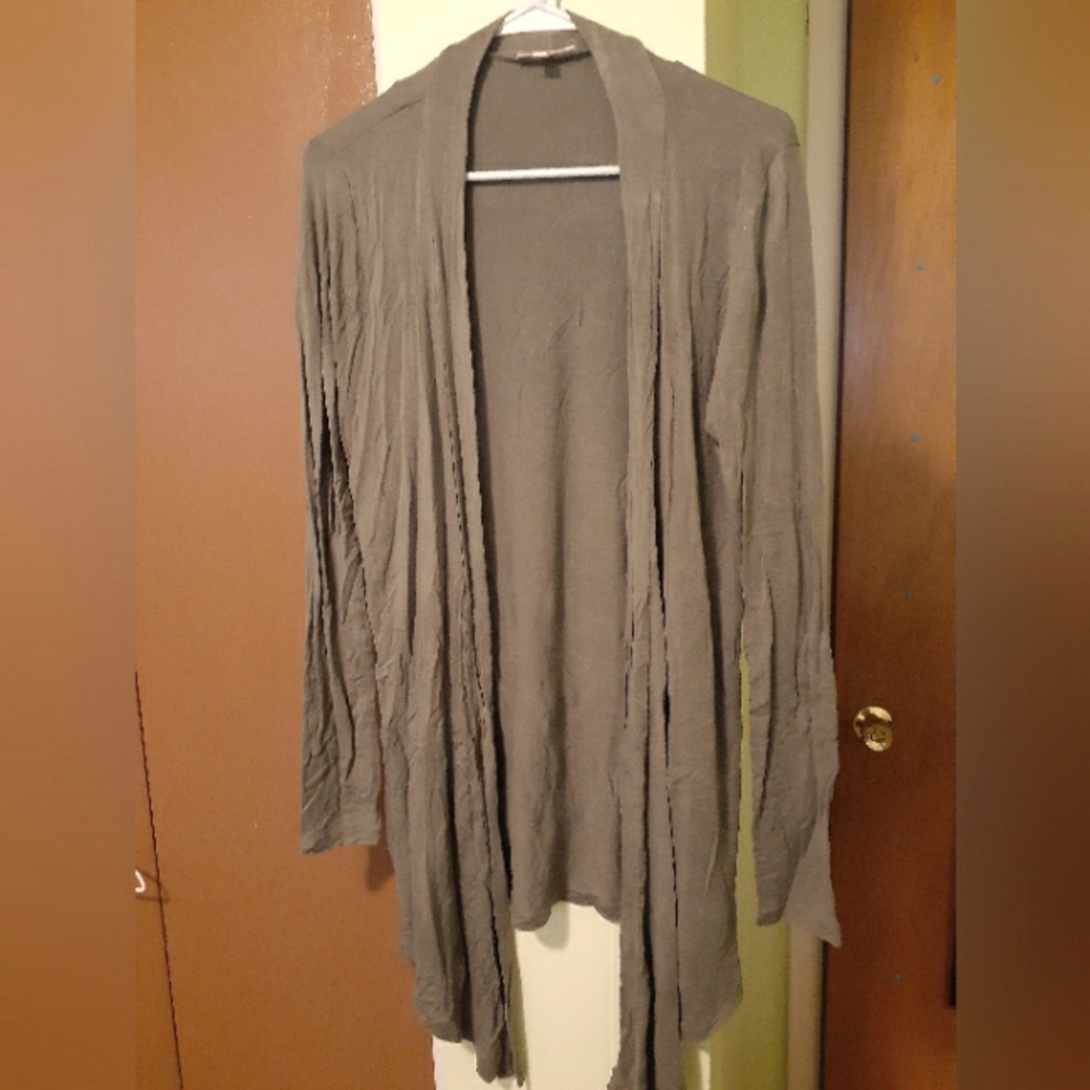Olive Green Flowy Cardigan
